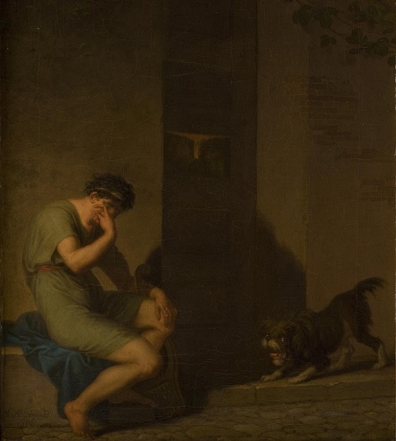 N. Abildgaard (1808) - Tibullo che si lamenta presso la porta dell’amata